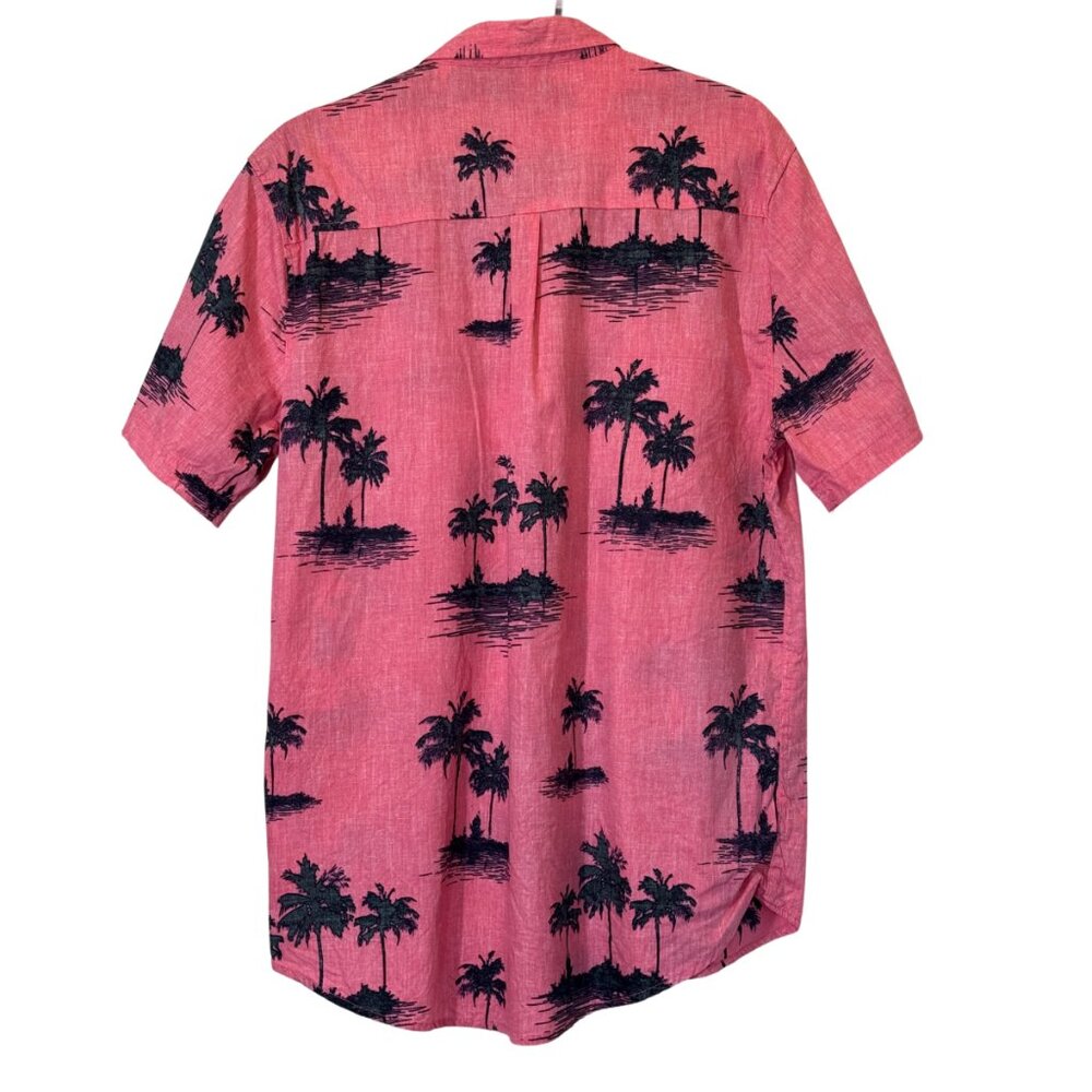 Men Pink and Black Casual Button Down Shirt Size XL - Picture 3 of 4